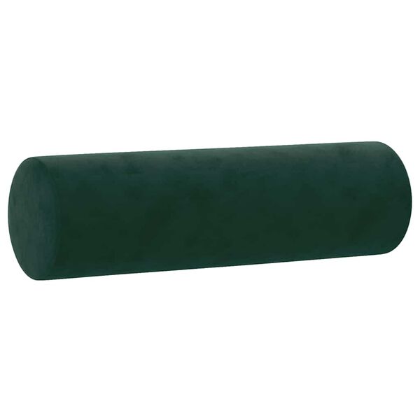 vidaXL Cojines decorativos 2 uds terciopelo verde oscuro 15x50 cm