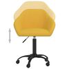 vidaXL Sillas de comedor giratorias 6 unidades terciopelo amarillo