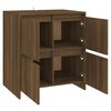 vidaXL Aparadores 2 uds madera de ingenier&iacute;a marr&oacute;n roble 70x41x75 cm