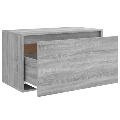 vidaXL Banco pasillo madera contrachapada gris Sonoma 80x40x45 cm