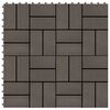 vidaXL Tile de Decking 11 pcs Marr&oacute;n Oscuro 30 x 30 cm WPC