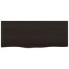 vidaXL Tablero de mesa madera roble tratada marr&oacute;n oscuro 100x40x2 cm