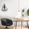 Homemania Decoraci&oacute;n de pared Sailboat 40x50 cm metal negro