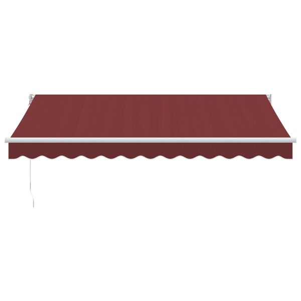 vidaXL Toldo retr&aacute;ctil manual color burdeos 350x250 cm