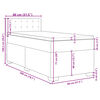 vidaXL Cama box spring con colch&oacute;n tela color crema 80x200 cm
