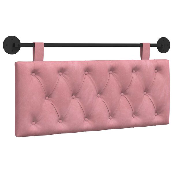 vidaXL Cabecera Colgante Rosa 110 x 55 x 7 cm Terciopelo