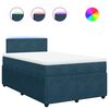 vidaXL Cama box spring con colch&oacute;n terciopelo azul 120x190 cm