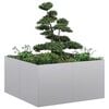 vidaXL Jardinera 80x80x40 cm de acero galvanizado