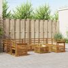 vidaXL Juegos de sof&aacute;s 10 pcs Natural Madera de Acacia S&oacute;lida