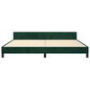 vidaXL Estructura cama sin colch&oacute;n terciopelo verde oscuro 200x200 cm