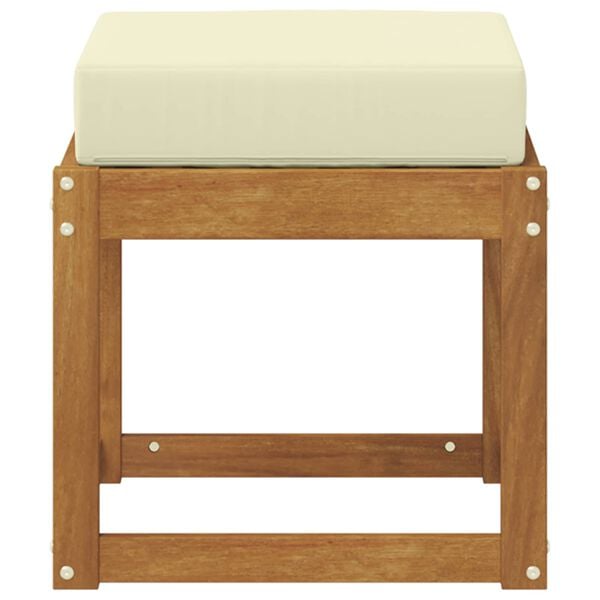 vidaXL Banco de taburete exterior Madera de Acacia S&oacute;lida Natural