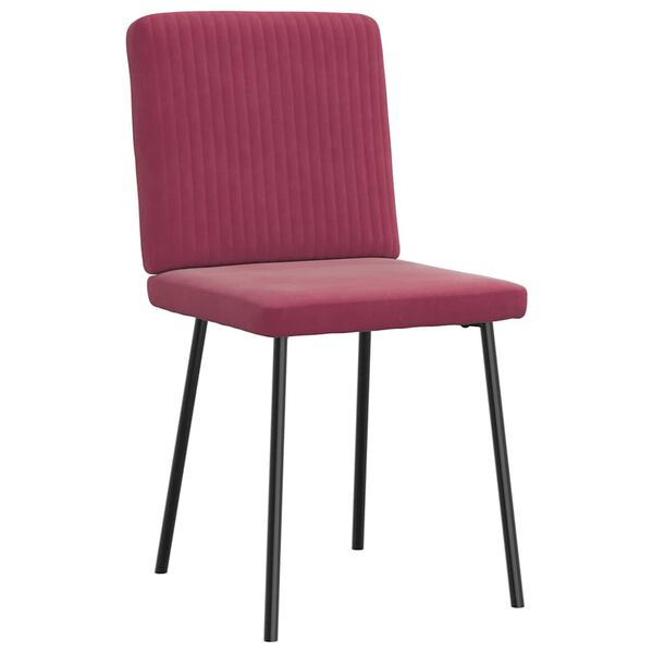 vidaXL Sillas de comedor 6 unidades terciopelo rojo tinto