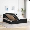 vidaXL Cama con almacenamiento Negro 200 x 200 cm Cuero sint&eacute;tico