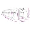 vidaXL Invernadero con estructura de acero blanco 36 m² 12x3x2 m