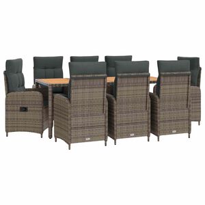 vidaXL Juego de comedor para exteriores 9 uds.