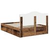 vidaXL Estructura de cama con cabecera Madera vieja 140 x 200 cm