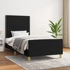vidaXL Estructura de cama sin colch&oacute;n tela negro 90x190 cm