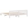 vidaXL Estructura de cama sin colch&oacute;n madera maciza blanca 200x200 cm