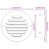 vidaXL Rejillas de ventilaci&oacute;n de aire 4 pcs Plateado 80 mm