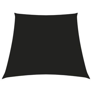 vidaXL Toldo de vela trapezoidal de tela oxford negro 2/4x3 m