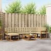 vidaXL Conjunto de sof&aacute;s de exterior con coj&iacute;n 8 pcs Natural y Beige