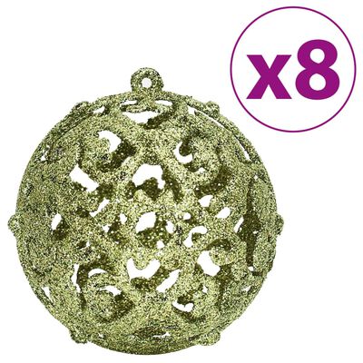 vidaXL Bolas de Navidad 100 unidades verde claro 3 / 4 / 6 cm