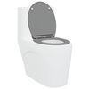 vidaXL Asiento de WC Gris 47 x 37,5 x 3,8 cm Duroplast