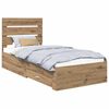 vidaXL Estructura de cama con caj&oacute;n Roble artisan 90 x 200 cm
