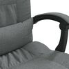 vidaXL Silla de oficina reclinable con masaje de tela gris oscuro