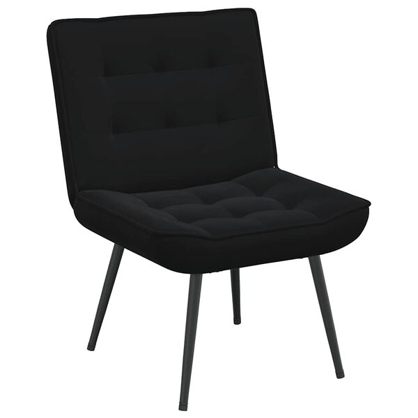 vidaXL Sill&oacute;n de relax terciopelo negro 64x74x84 cm