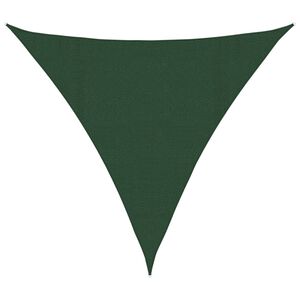 vidaXL Toldo de vela verde oscuro HDPE 160 g/m&sup2; 4,5x4,5x4,5 m