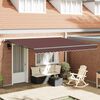 vidaXL Toldo retr&aacute;ctil manual marr&oacute;n 400x300 cm