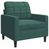 vidaXL Sillón de terciopelo verde oscuro 60 cm