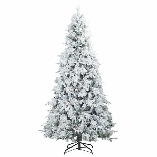 vidaXL Árbol de Navidad artificial plegable cubierto de nieve 240 cm