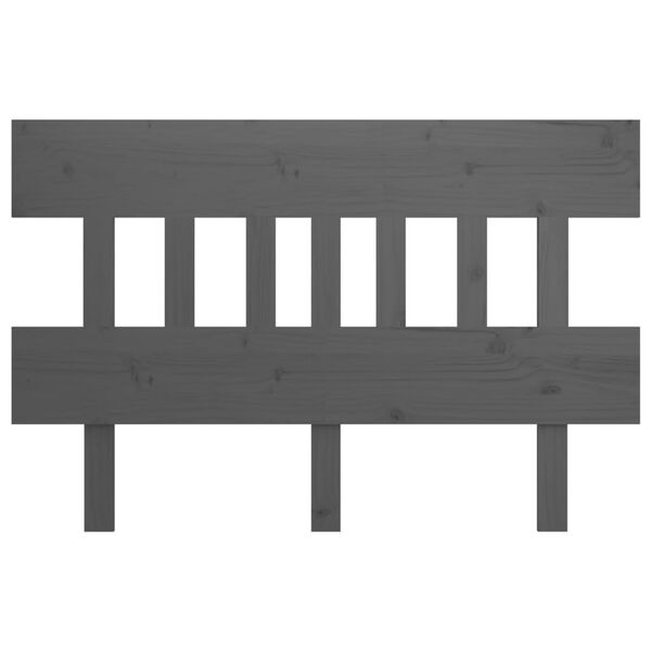 vidaXL Cabecero de cama madera maciza de pino gris 163,5x3x81 cm