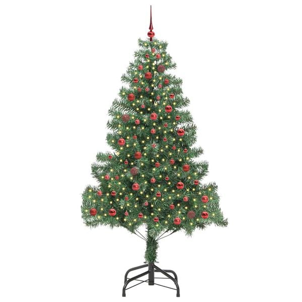 vidaXL &Aacute;rbol de Navidad con 300 LED con soporte Verde 210 cm PVC