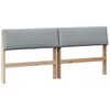 vidaXL Cabecero tapizado Gris Claro 180 cm Madera de pino macizo