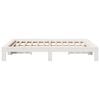 vidaXL Estructura de cama sin colch&oacute;n madera de pino blanca 150x200 cm