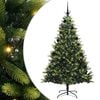 vidaXL &Aacute;rbol de Navidad Artificial Plegable 300 LEDs Verde 210 cm