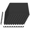 vidaXL Alfombrillas de goma EVA negras 24 uds 8,64 ㎡