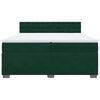 vidaXL Cama box spring con colch&oacute;n terciopelo verde oscuro 200x200 cm
