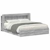 vidaXL Estructura de cama con almacenamiento Sonoma gris 200 x 200 cm