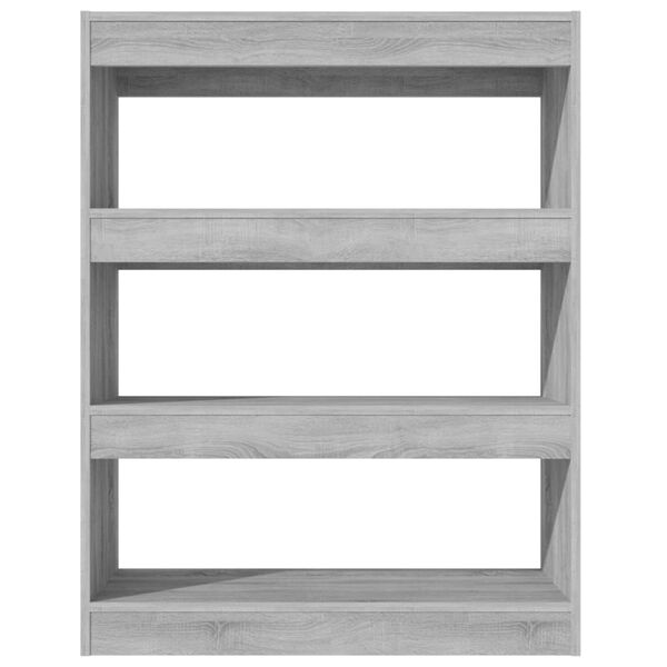 vidaXL Estantería madera contrachapada gris Sonoma 80x30x103 cm