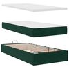 vidaXL Estructura cama otomana colchones verde oscuro 90x190cm