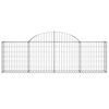vidaXL Cestas de gaviones 11 uds forma de arco hierro 200x30x60/80 cm