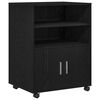 vidaXL Armario Roble Negro 60 x 48 x 74.5 cm Con ruedas