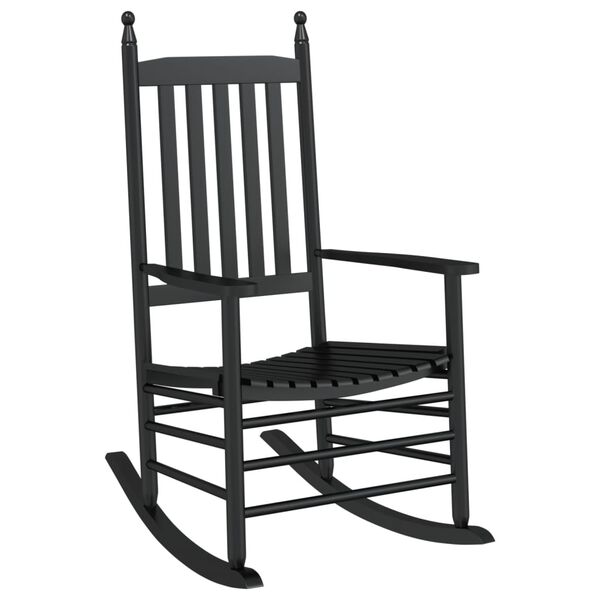 vidaXL Mecedoras con asiento curvo 2 uds madera &aacute;lamo maciza negro