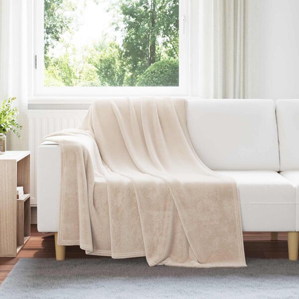 vidaXL Mantitas de Sof&aacute; 6 pcs Beige 150 x 200 cm Lana