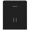 vidaXL Aparador Roble Negro 60 x 31 x 70 cm Madera de ingenier&iacute;a