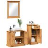 vidaXL Juego de muebles de ba&ntilde;o con caj&oacute;n VIGO 3 pcs Marr&oacute;n miel
